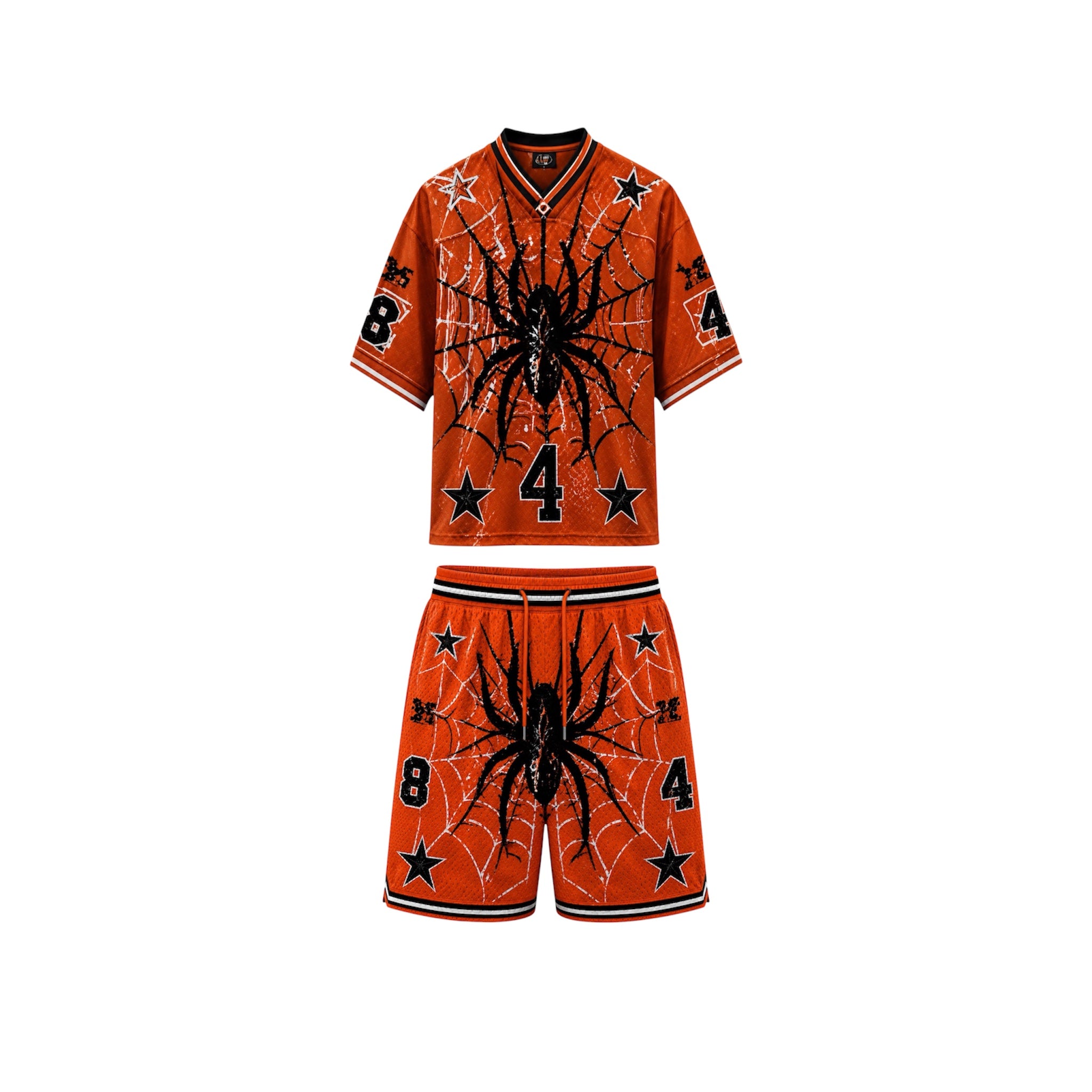 Orange Web Football Jersey Set