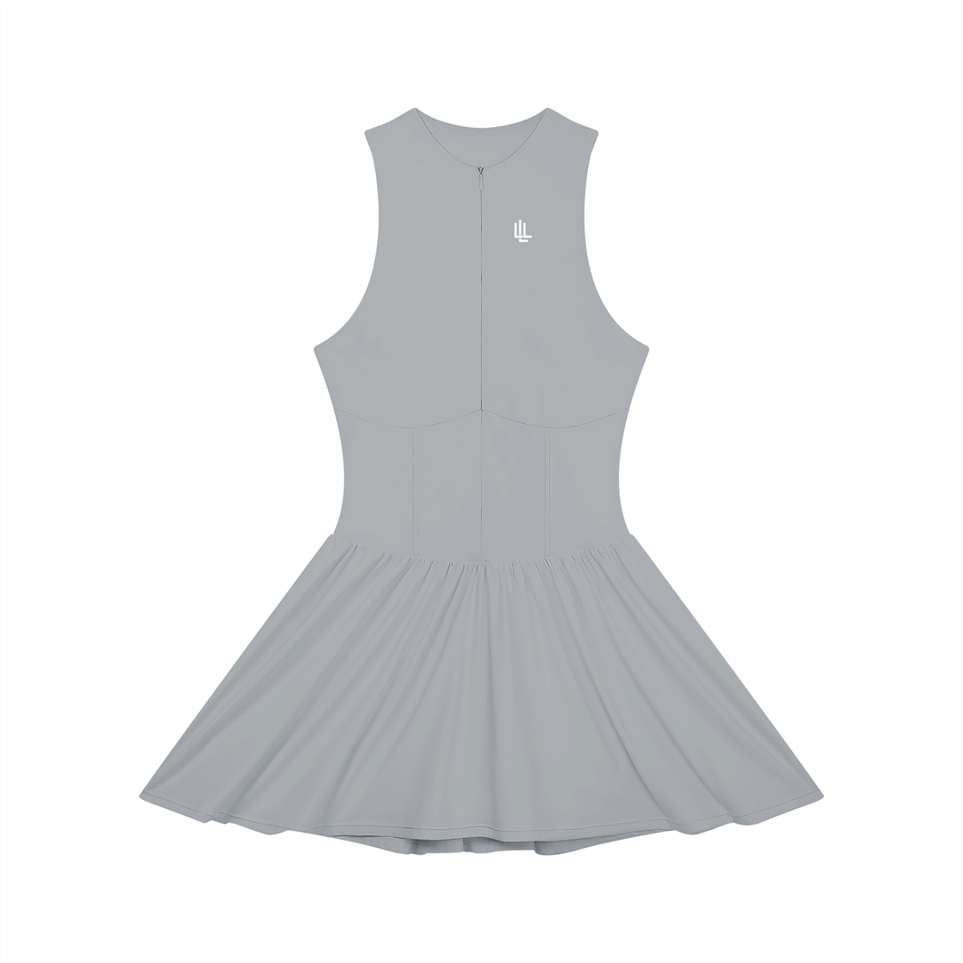 Women’s Ruched Sleeveless Full-Zip Dress