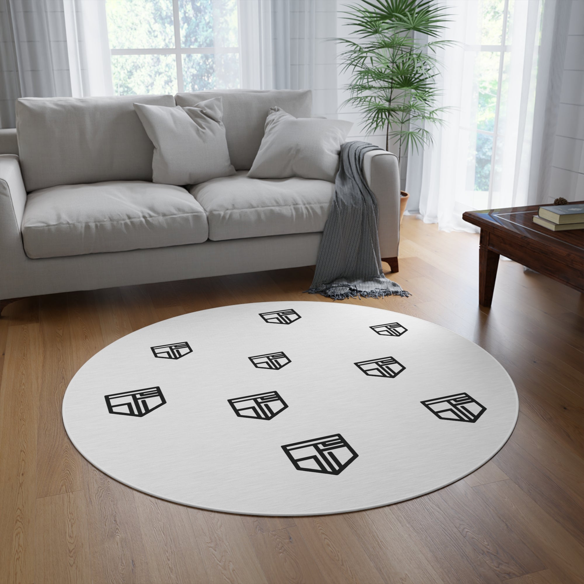 Lin Littleton Wrld Multi Logo Round Rug