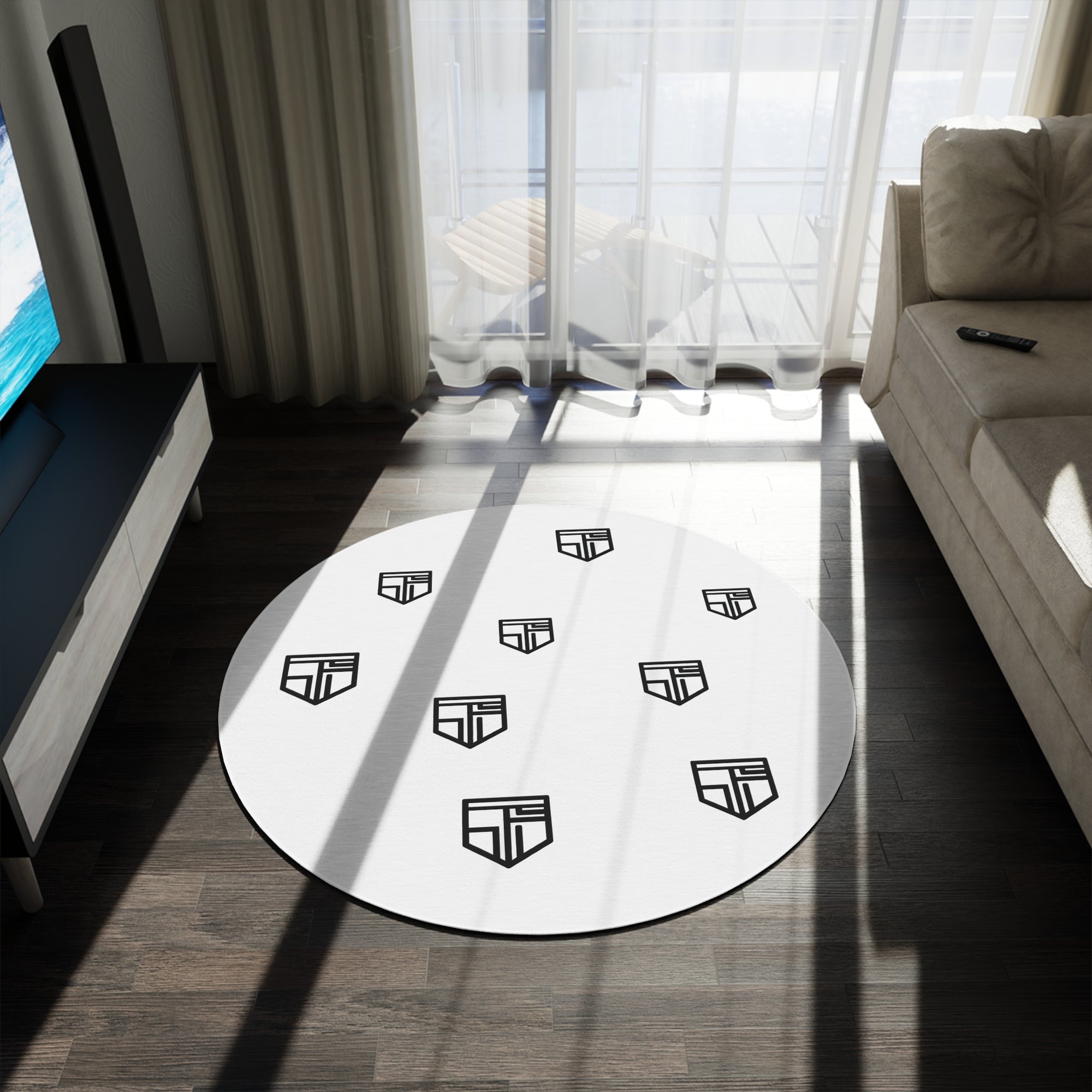 Lin Littleton Wrld Multi Logo Round Rug