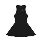 Women’s Ruched Sleeveless Full-Zip Dress