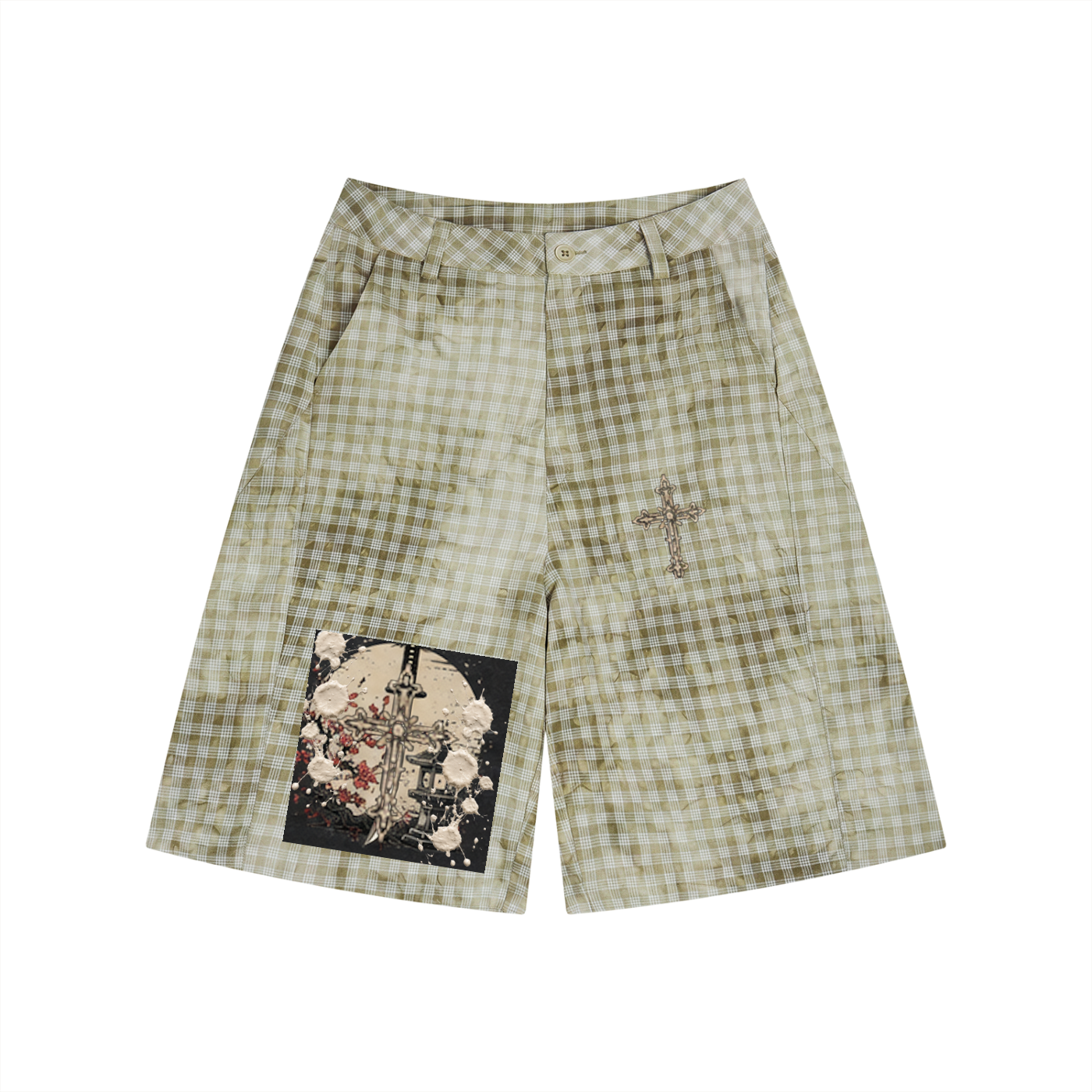 Vintage Wash Plaid Short