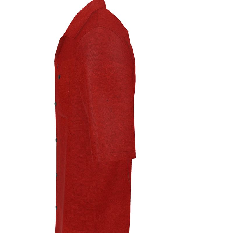 Mens Revere Silk Shirt Red
