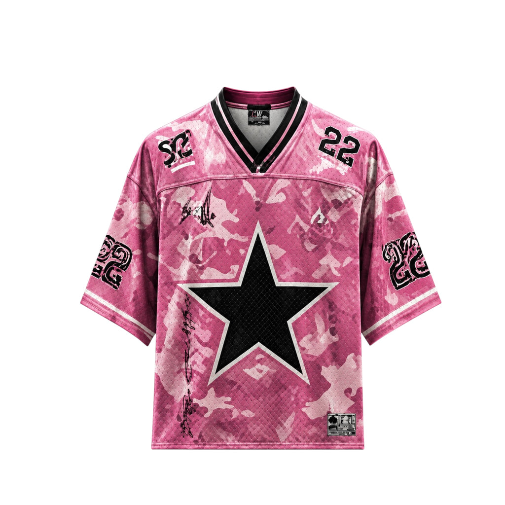Pink Camo Football Jersey Set