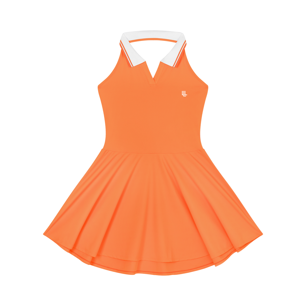 Collared Halter A-Line Tennis Dress