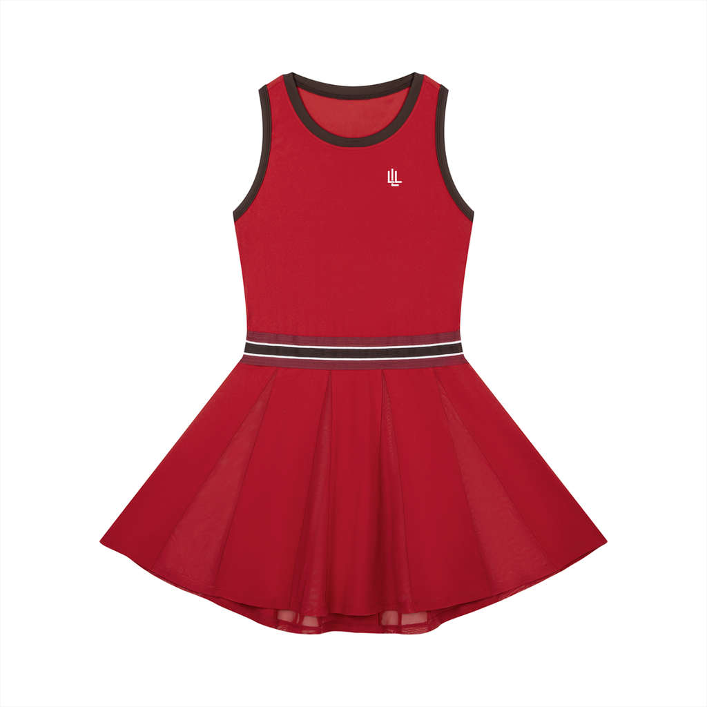 Women's Color Block A-Line Sleeveless Dress