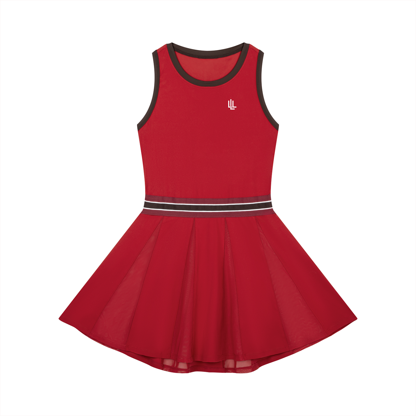 Women's Color Block A-Line Sleeveless Dress
