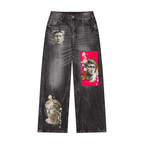 Men’s Vintage Wash Wide Leg Jeans