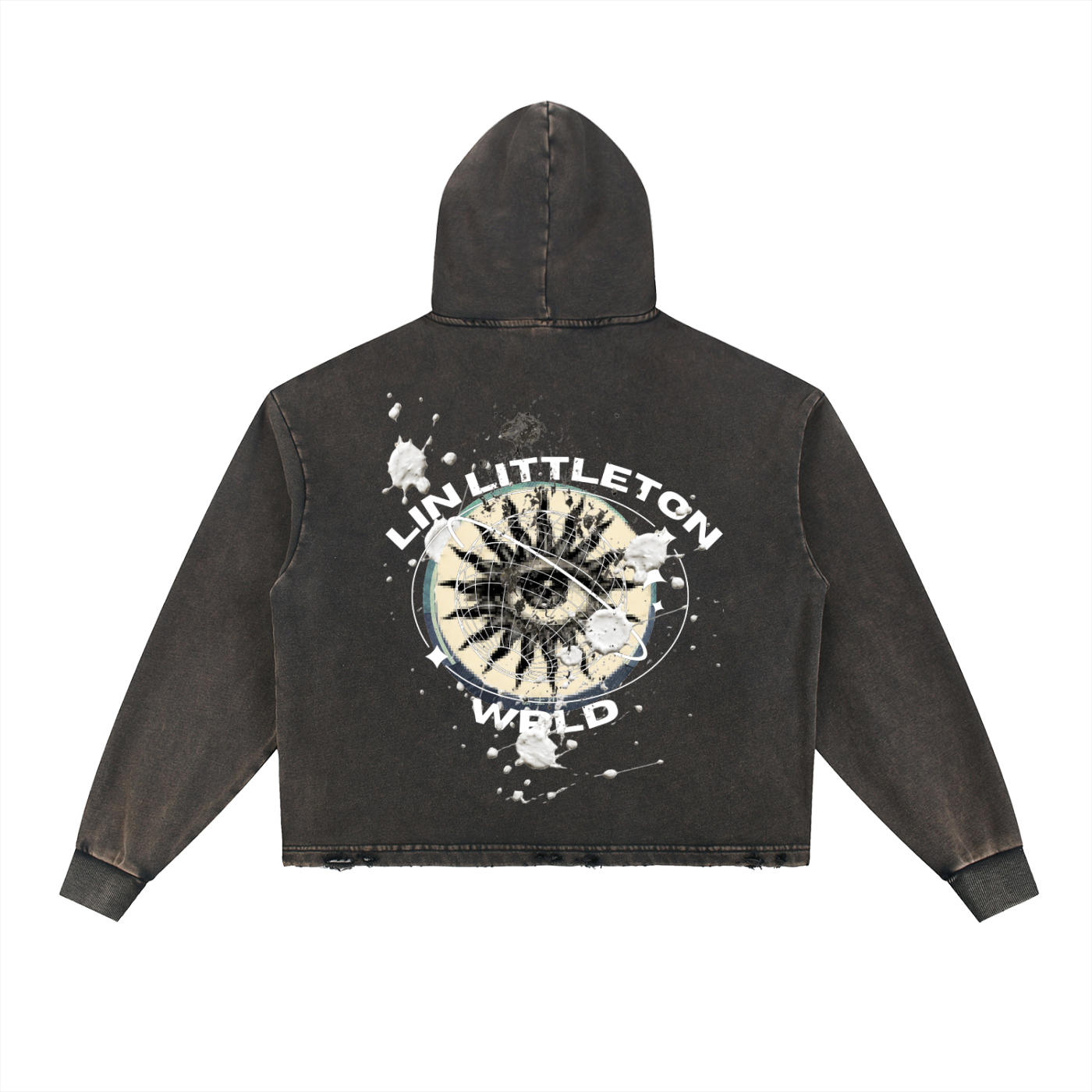 Dragon Smiley Frayed Hoodie