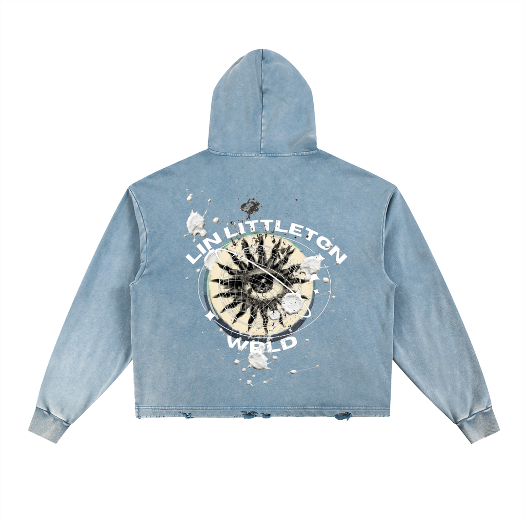 Dragon Smiley Frayed Hoodie