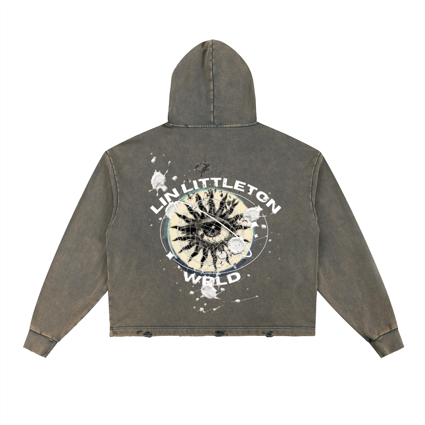 Dragon Smiley Frayed Hoodie