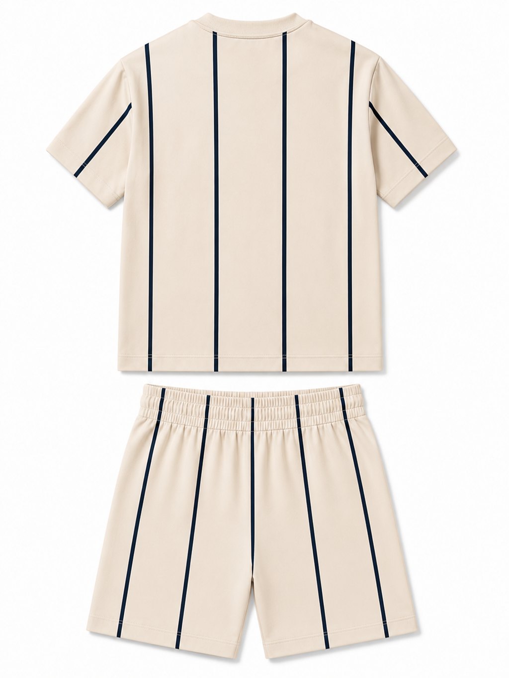 Cream Crest Pinstripe Set
