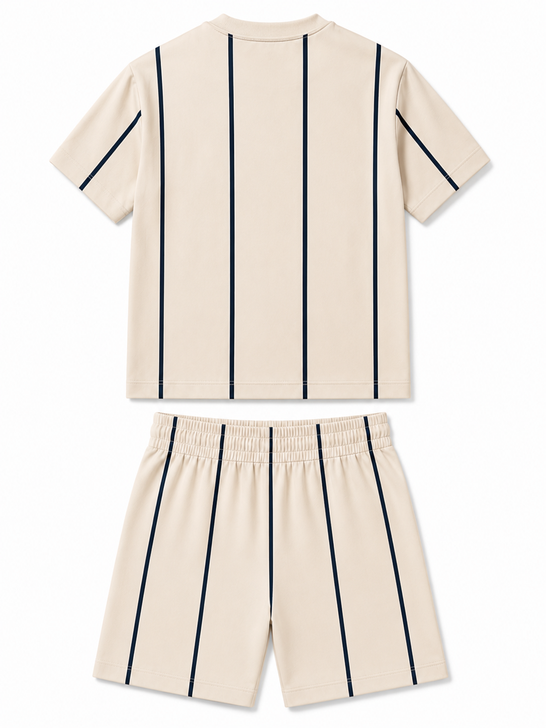 Cream Crest Pinstripe Set