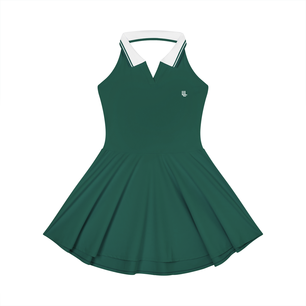 Collared Halter A-Line Tennis Dress
