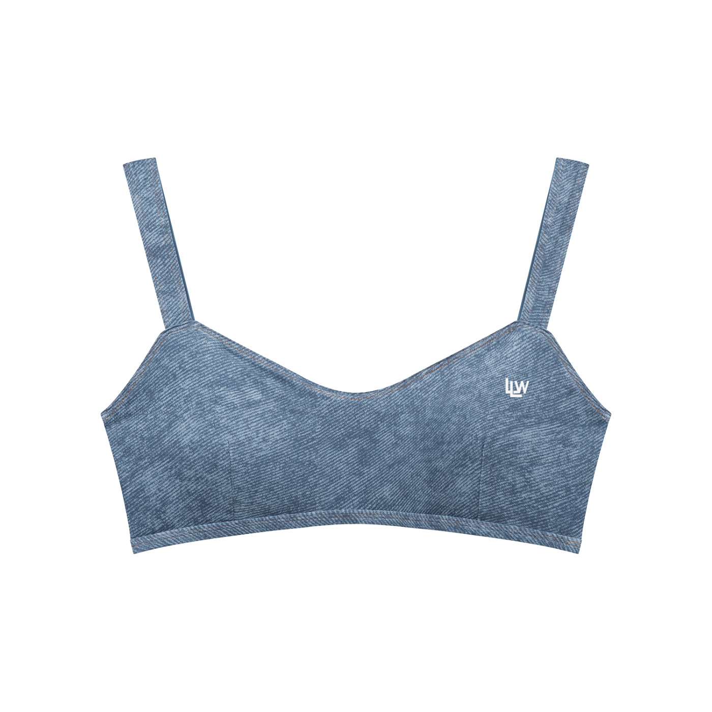 Faux Denim Sports Bra